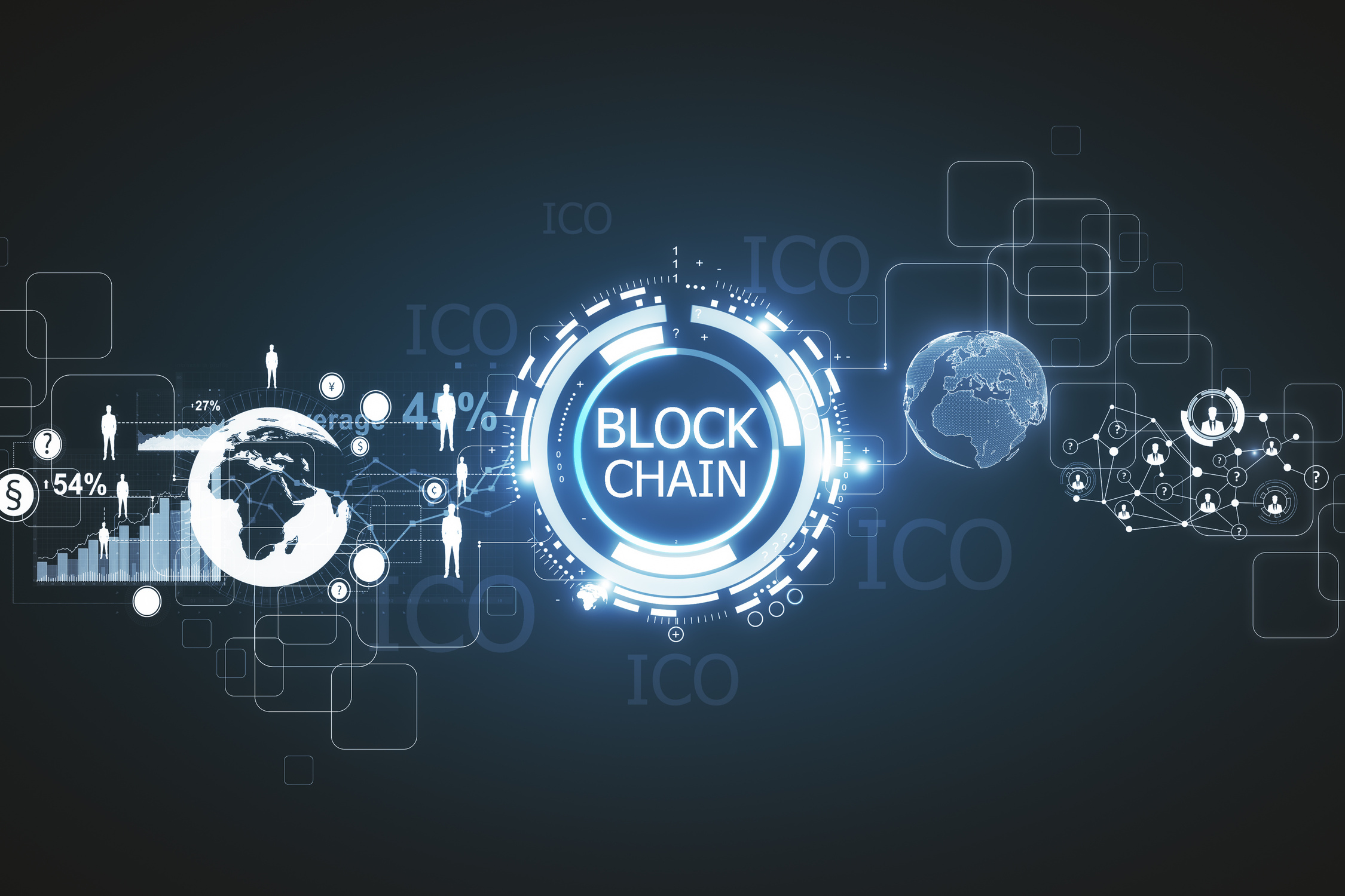 Abstract blockchain background